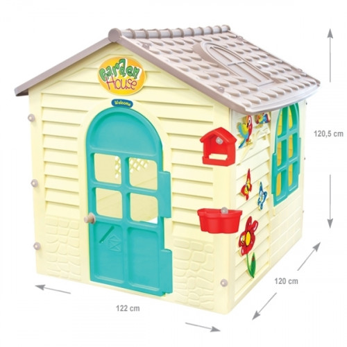 Mochtoys Kindergartenhaus mit Blumen Mochtoys Kindergartenhaus mit Blumen