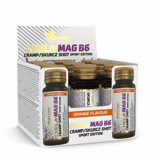 Olimp Chela-Mag B6 Cramp Shot v skle, 25 ml orange Olimp Chela-Mag B6 Cramp Shot v skle, 25 ml orange