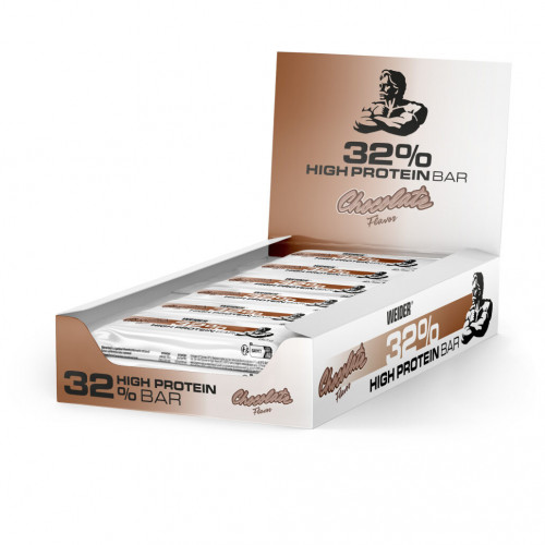 Weider 32% Proteinriegel, Schokolade, 60g x 24 Stk Weider 32% Proteinriegel, Schokolade, 60g x 24 Stk