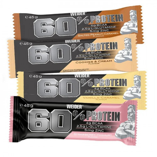 Weider 60 % Proteinriegel, 45 g Weider 60 % Proteinriegel, 45 g