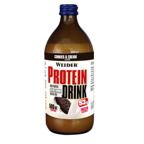 WEIDER Protein Drink 500 ml, 53 g Eiweiß im Glas Cookies WEIDER Protein Drink 500 ml, 53 g Eiweiß im Glas Cookies