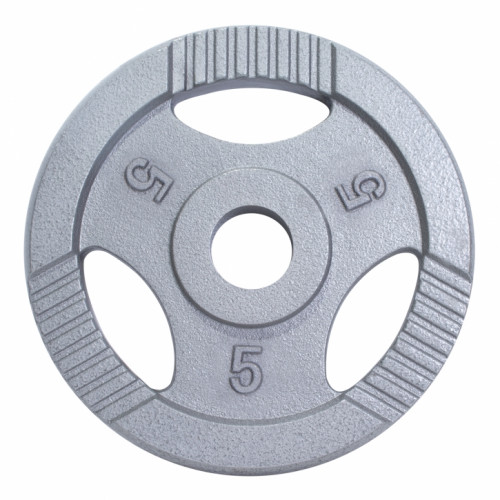 Gorilla Sports Gusseisen-Langhantelscheibe GRIP Silber 50 mm Gorilla Sports Gusseisen-Langhantelscheibe GRIP Silber 50 mm