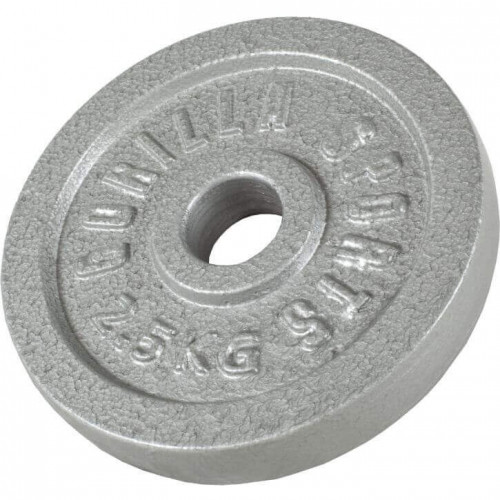 Gorilla Sports Gusseisen-Langhantelscheibe, 0,5 kg – 30 kg, 30/31 mm grau Gorilla Sports Gusseisen-Langhantelscheibe, 0,5 kg – 30 kg, 30/31 mm grau