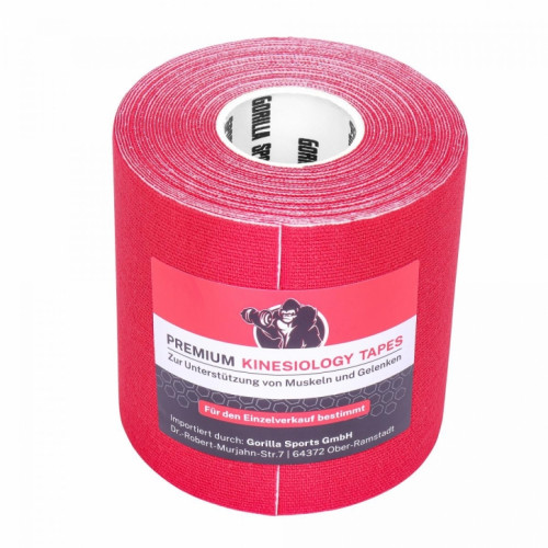 Gorilla Sports Kinesiologie-Tape (Breite 10 cm) rot Gorilla Sports Kinesiologie-Tape (Breite 10 cm) rot