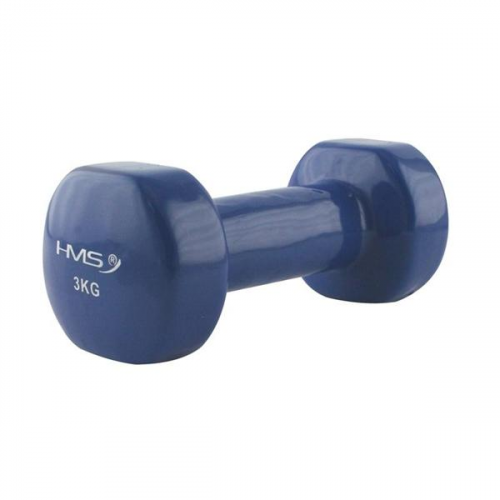Gusseisenhantel mit HMS-Vinyl überzogen, 3 kg Gusseisenhantel mit HMS-Vinyl überzogen, 3 kg