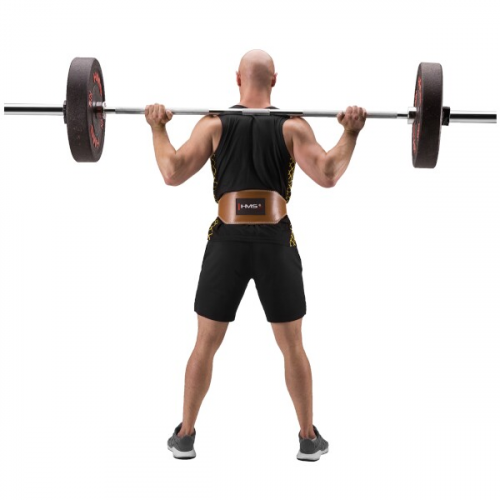 PA3998 Kräftigender Fitnessgürtel aus Leder HMS, Größe S S PA3998 Kräftigender Fitnessgürtel aus Leder HMS, Größe S S