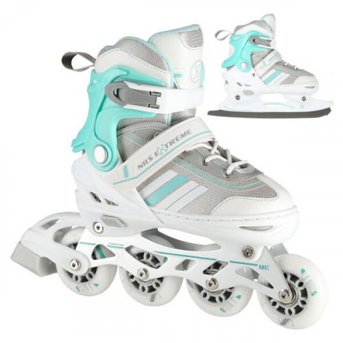 Schlittschuhe NILS Extreme NH18191 2in1 weiß-blau Schlittschuhe NILS Extreme NH18191 2in1 weiß-blau