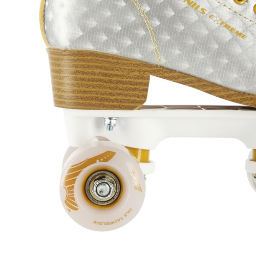 NQ14198 Zweireihige Rollschuhe NILS EXTREME, gold, groß. 33 33 NQ14198 Zweireihige Rollschuhe NILS EXTREME, gold, groß. 33 33