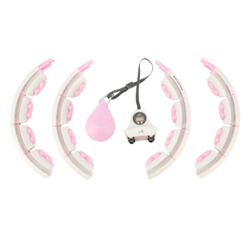 Massage-Hula-Hoop-Reifen mit Gewicht und Zähler HMS HHW06, rosa 