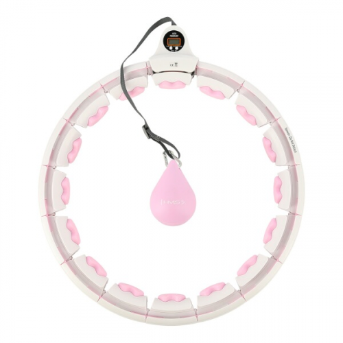 Massage-Hula-Hoop-Reifen mit Gewicht und Zähler HMS HHW06, rosa 