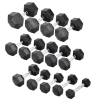 HMS Kurzhantel Hex Pro Black 40kg HMS Kurzhantel Hex Pro Black 40kg