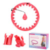 Massage-Hula-Hoop-Reifen Home mit Gewicht FH01, rot Massage-Hula-Hoop-Reifen Home mit Gewicht FH01, rot
