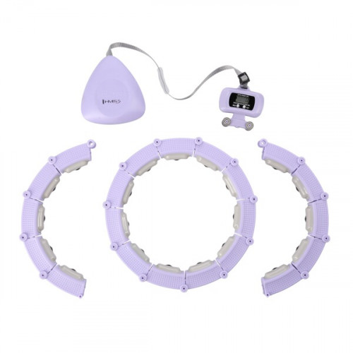 Massage-Hula-Hoop mit Gewichten und Zähler HMS HHM14, lila Massage-Hula-Hoop mit Gewichten und Zähler HMS HHM14, lila