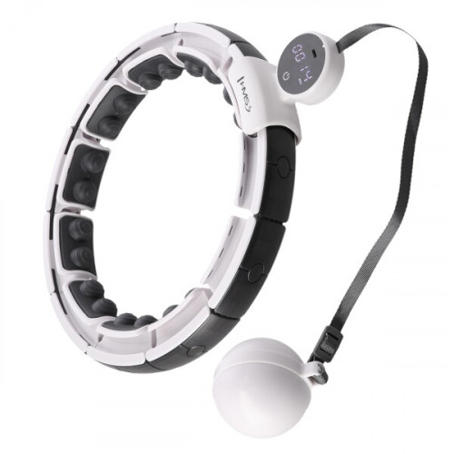 HMS Hula-Hoop-Massageset HHM16 mit Gewicht, Magneten und Theke und Schlankheitsgürtel BR163 