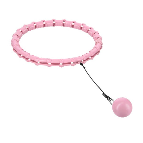 HMS Sada masážní hula hoop HHW02 se závažím a zeštíhlujícího pásu BR163 růžová HMS Sada masážní hula hoop HHW02 se závažím a zeštíhlujícího pásu BR163 růžová