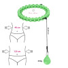 HMS Massage Hula Hoop HHW12 Plus Size mit Gewichten, grün 