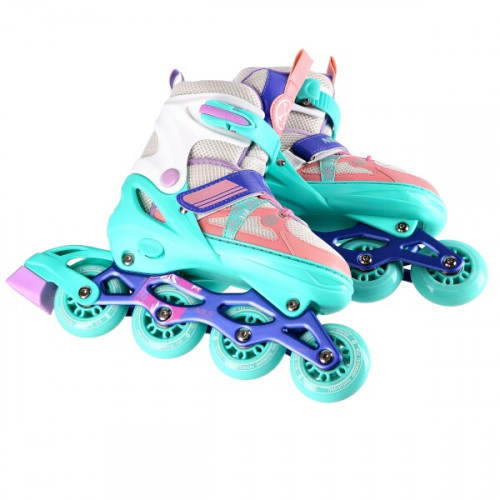 NJ1828A Kinder-Rollschuhe NILS EXTREME, weiß-mint, groß. L(39-42) L(39-42) NJ1828A Kinder-Rollschuhe NILS EXTREME, weiß-mint, groß. L(39-42) L(39-42)
