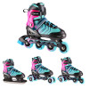 HMS Inlineskates NILS Extreme NH18192A 4-in-1, schwarz-lila S(29-33) 