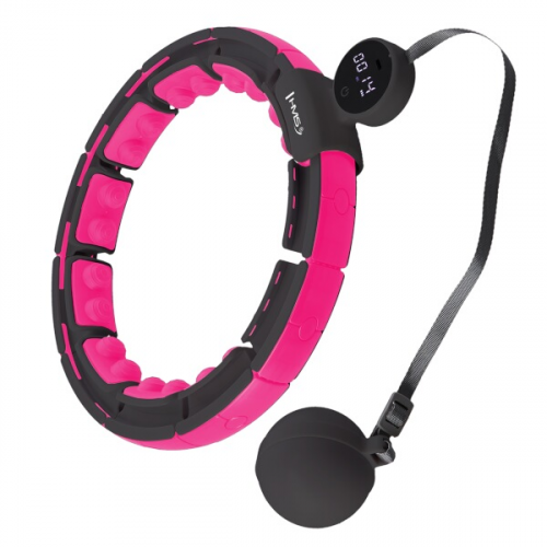 HMS Massage Hula Hoop HHM16 mit Gewichten, Magneten und Zähler schwarz HMS Massage Hula Hoop HHM16 mit Gewichten, Magneten und Zähler schwarz