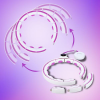 HMS Massage Hula Hoop HHM16 mit Gewicht, Magneten und Theke weiß/lila 