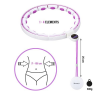 HMS Massage Hula Hoop HHM16 mit Gewicht, Magneten und Theke weiß/lila 