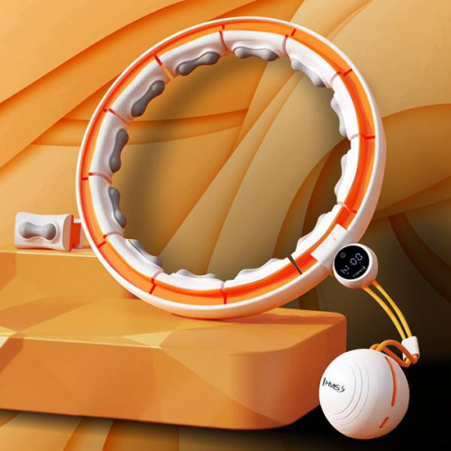 WEISS/ORANGER HULA HOOP MIT GEWICHT, MAGNETEN UND ZÄHLER WEISS/ORANGER HULA HOOP MIT GEWICHT, MAGNETEN UND ZÄHLER