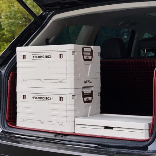 HMS Skladací cestovný box s vekom a priehradkami 50l, sivý HMS Skladací cestovný box s vekom a priehradkami 50l, sivý