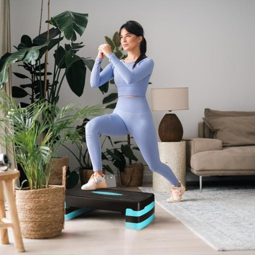 HMS step schodík na aerobik a fittness, modro-čierny HMS step schodík na aerobik a fittness, modro-čierny