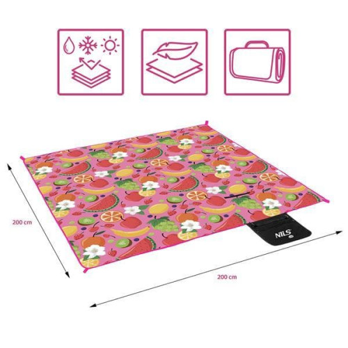 HMS NC2223 Picknickdecke 200x200 Nils Camp Fruit HMS NC2223 Picknickdecke 200x200 Nils Camp Fruit