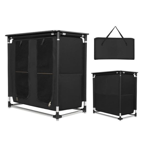 HMS Touristischer klappbarer Schrank mit Arbeitsplatz 2in1 Nils Camp HMS Touristischer klappbarer Schrank mit Arbeitsplatz 2in1 Nils Camp