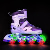 HMS NA0189 LED-Rollerbladeset mit Schutzpolstern Moonbeam Nils Extreme violett HMS NA0189 LED-Rollerbladeset mit Schutzpolstern Moonbeam Nils Extreme violett