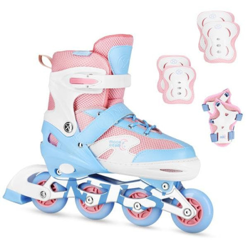 HMS NA0189 LED-Rollerbladeset mit Schutzpolstern Moonbeam Nils Extreme white HMS NA0189 LED-Rollerbladeset mit Schutzpolstern Moonbeam Nils Extreme white