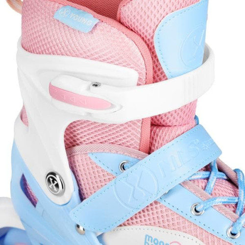 HMS NA0189 LED-Rollerbladeset mit Schutzpolstern Moonbeam Nils Extreme white M(35-38) HMS NA0189 LED-Rollerbladeset mit Schutzpolstern Moonbeam Nils Extreme white M(35-38)