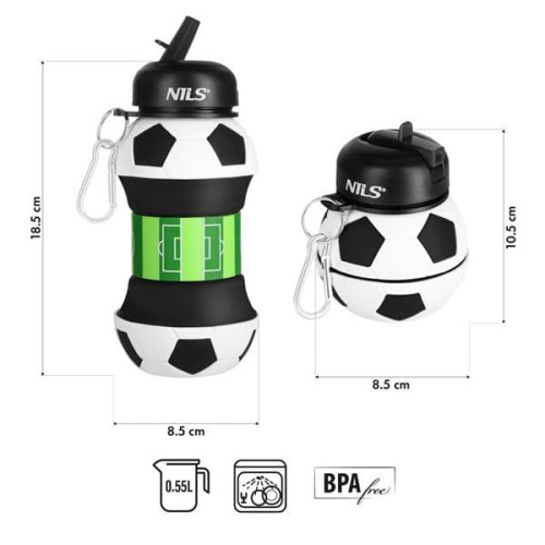 NC4104 silikónová skladacia fľaša na vodu 550ML NILS CAMP NC4104 silikónová skladacia fľaša na vodu 550ML NILS CAMP