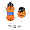 NC4104 silikónová fľaša na vodu 550ML NILS CAMP basketbal NC4104 silikónová fľaša na vodu 550ML NILS CAMP basketbal