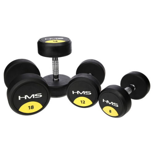 Gummierte Einhandhantel HMS HG Pro 35 kg 