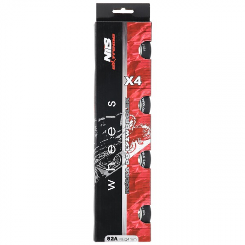Matte Skate-Rollen NILS Extreme PU 90x24 82A, schwarz, 4 Stk Matte Skate-Rollen NILS Extreme PU 90x24 82A, schwarz, 4 Stk