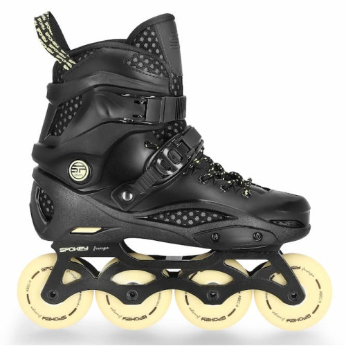 Spokey FREESPO Freeskate Rollerblades, Schwarz, ABEC9 Chrome, Größe 44/45 44 Spokey FREESPO Freeskate Rollerblades, Schwarz, ABEC9 Chrome, Größe 44/45 44