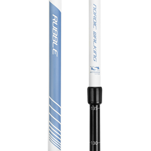 Spokey RUBBLE Hole Nordic Walking 2-teilig, Antishock-System, weiß-blau Spokey RUBBLE Hole Nordic Walking 2-teilig, Antishock-System, weiß-blau