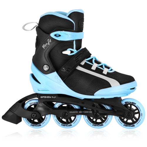 Spokey MrsFIT Damen Fitness-Rollschuhe, Schwarz-Blau, ABEC7 Carbon 38 38 Spokey MrsFIT Damen Fitness-Rollschuhe, Schwarz-Blau, ABEC7 Carbon 38 38