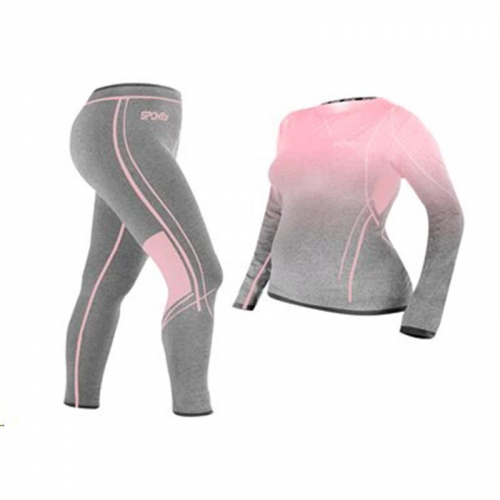 Spokey FLORA Damen Thermo-Unterwäsche Set, Gr M/L, rosa-grau M/L Spokey FLORA Damen Thermo-Unterwäsche Set, Gr M/L, rosa-grau M/L