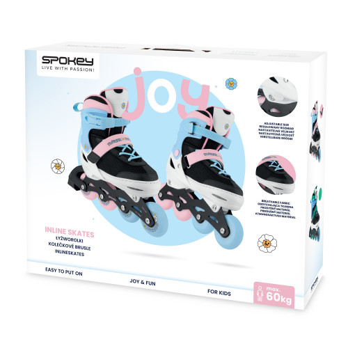 Spokey JOY Kinder-Rollschuhe, Schwarz-Rosa, ABEC7 Carbon, Größe. 27-30 Spokey JOY Kinder-Rollschuhe, Schwarz-Rosa, ABEC7 Carbon, Größe. 27-30