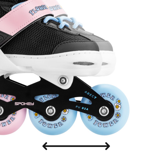 Spokey JOY Kinder-Rollschuhe, Schwarz-Rosa, ABEC7 Carbon, Gr 27-34 Spokey JOY Kinder-Rollschuhe, Schwarz-Rosa, ABEC7 Carbon, Gr 27-34