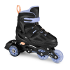 Spokey QUATTRO Skates 4 in 1 Schwarz-Lila, Größe 30-41  