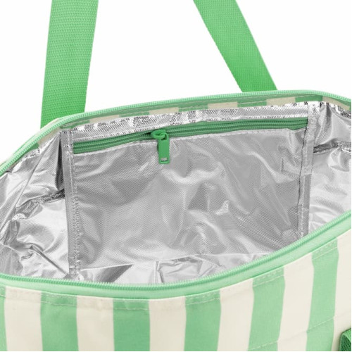 Plážová termotaška 28 l Spokey San Remo, zelené pruhy Plážová termotaška 28 l Spokey San Remo, zelené pruhy
