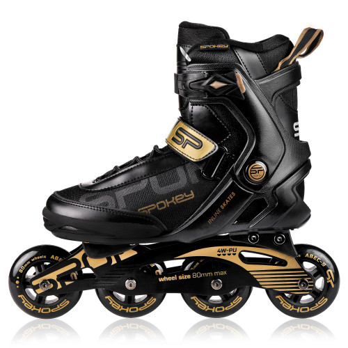 Spokey PRIME PRO Rollschuhe, ABEC9 Carbon, Gr. 41, schwarz gold Spokey PRIME PRO Rollschuhe, ABEC9 Carbon, Gr. 41, schwarz gold