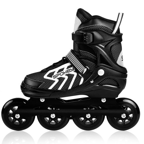 Spokey KHAN Rollschuhe, schwarz-weiß, ABEC7 Carbon, Größe 31-42 Spokey KHAN Rollschuhe, schwarz-weiß, ABEC7 Carbon, Größe 31-42