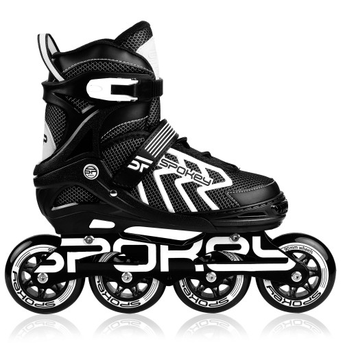 Spokey KHAN Rollschuhe, Schwarz und Weiß, ABEC7 Carbon, Größe 35-38 Spokey KHAN Rollschuhe, Schwarz und Weiß, ABEC7 Carbon, Größe 35-38